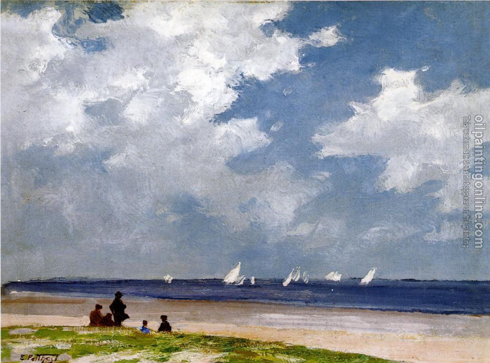 Potthast, Edward Henry - Sailboats off Far Rockaway